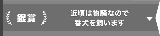 銀賞『近頃は物騒なので番犬を飼います』